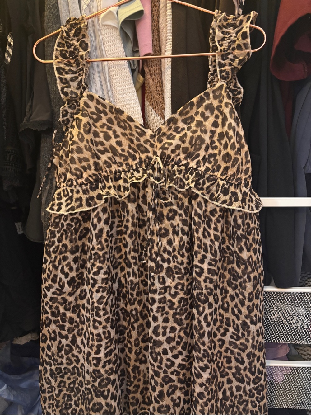American Eagle Outfitters Leopard Print Sundress - Brown & Black